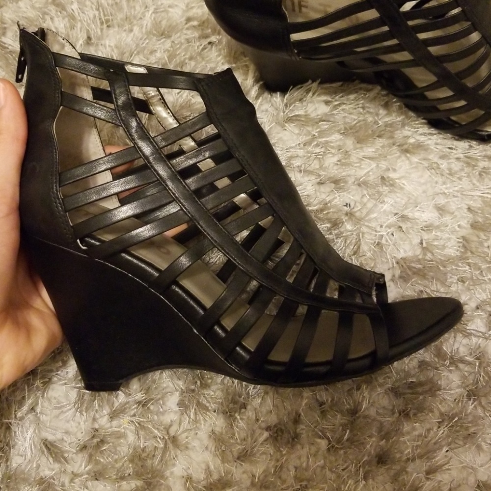 Strappy wedges